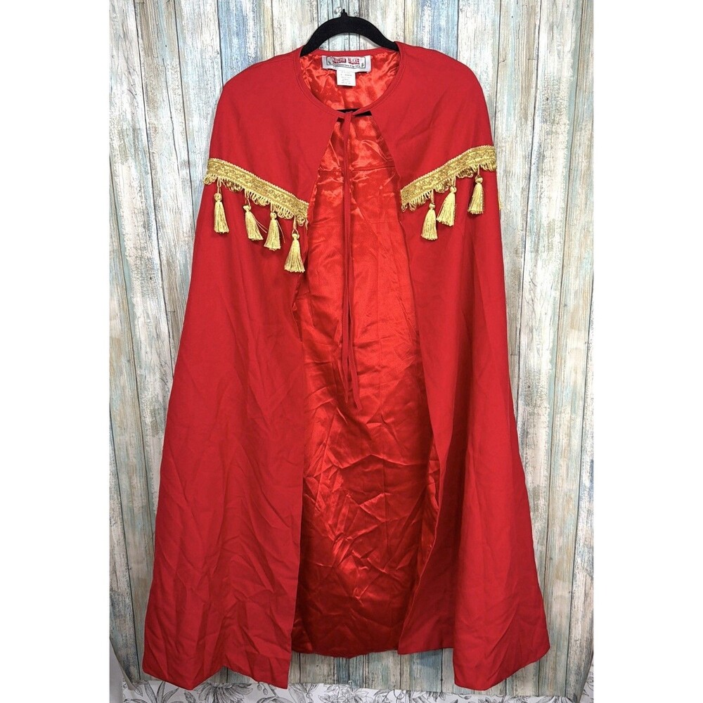 Nacho Libre Jack Black Adult Halloween Cape Costume Size L Large Red Cosplay